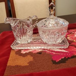 Crystal sugar and Creamer set